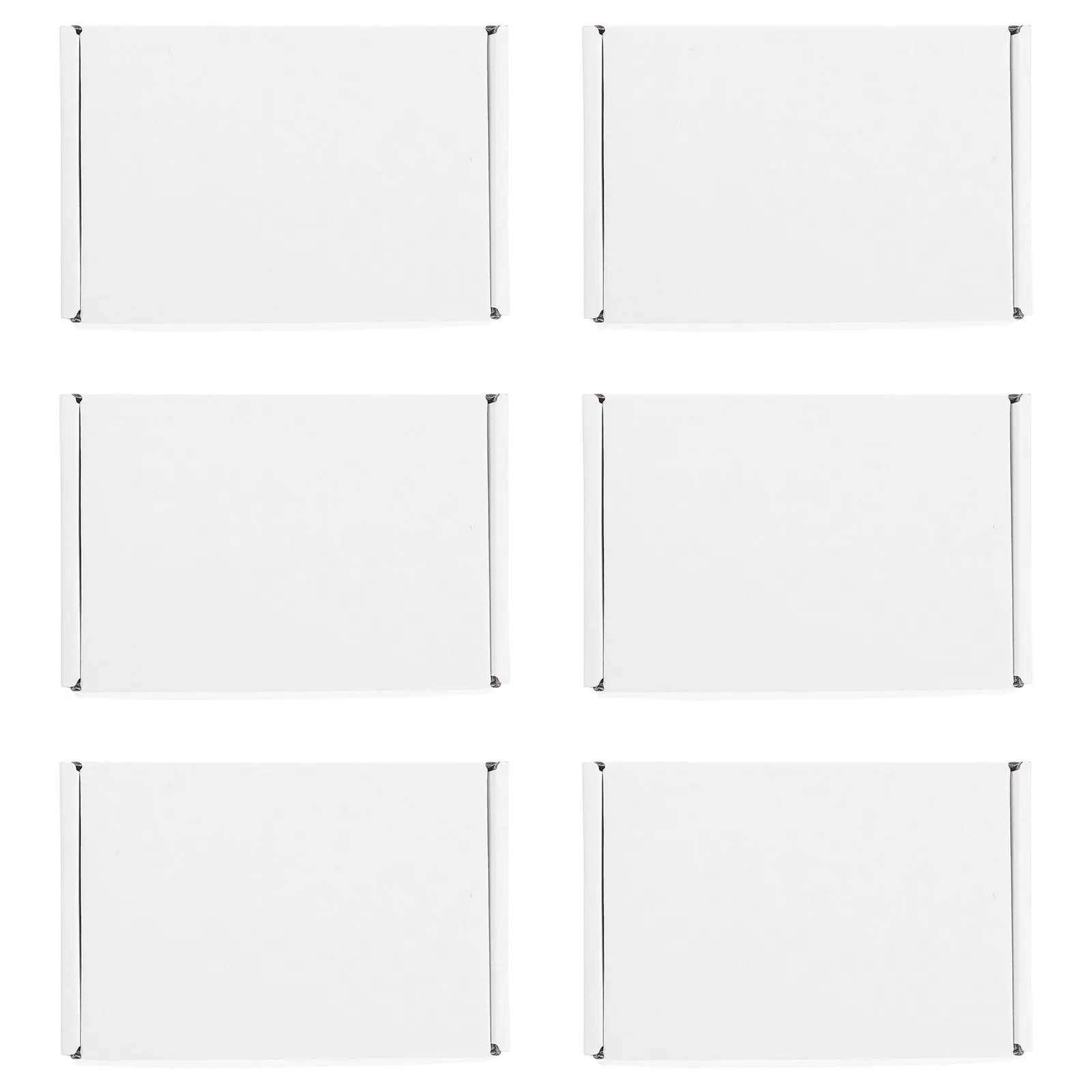 6Pcs White Packaging Boxes Smooth Edges Small Shipping Boxes for Small Business Mailing and Storage Needs Box for Shipping