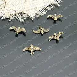 (JM832)Wholesale 17*10mm Antique Bronze Seagull Bird Alloy Beads DIY Jewelry Findings Accessories 50 pieces