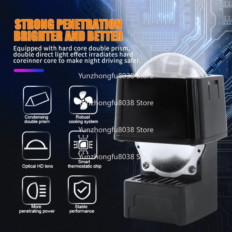 وحدة مصفوفة عدسة عرض ليزر صغيرة 1.5 بوصة 100 وات IP68 سهلة التركيب على ارتفاعات عالية ومنخفضة، زوج #3