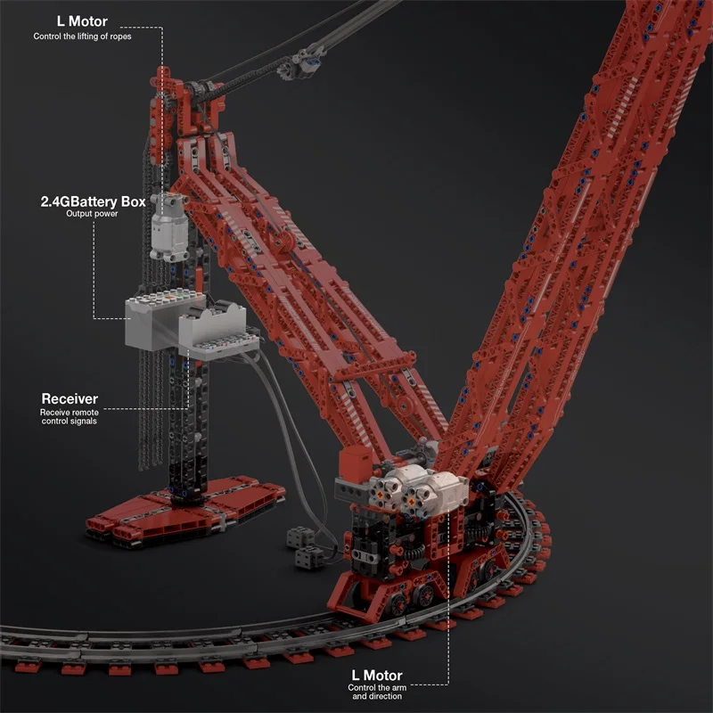 1196 pçs moc técnico de controle remoto sk6000 guindaste blocos de construção tijolos montagem modelo brinquedos diy para meninos presente aniversário conjunto