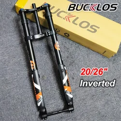 BUCKLOS E-bike Front Fork 20*5.0 26*5.0 Inch MTB Bike Air Supension Fork 15*150mm TA XC/AM/DH/Snow/Beach Bicycle Fat Fork