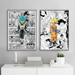 Canvas Painting Dragon Ball  Vegeta Son Goku Anime Characters Aesthetic Poster Room Home Decoration Paintings Birthday Gifts
