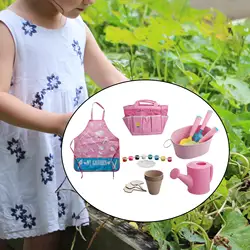 Kids Gardening Tool Set Painting Accessories Summer Activities Sturdy Tote Bag Sand Playset for Boys Children Preschool Girls