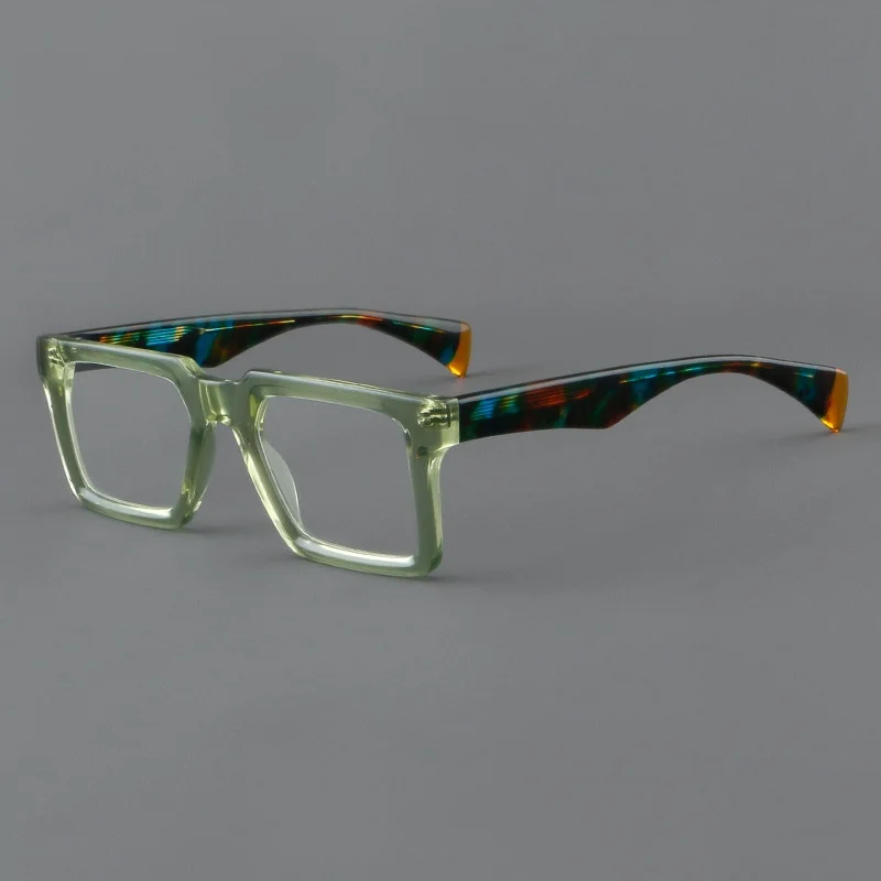 Neu im Jahr 2024: Retro-Quadratische Brillenfassung für Herren, modische optische Brillenfassung für Damen, Modell 25005 – Detail 8
