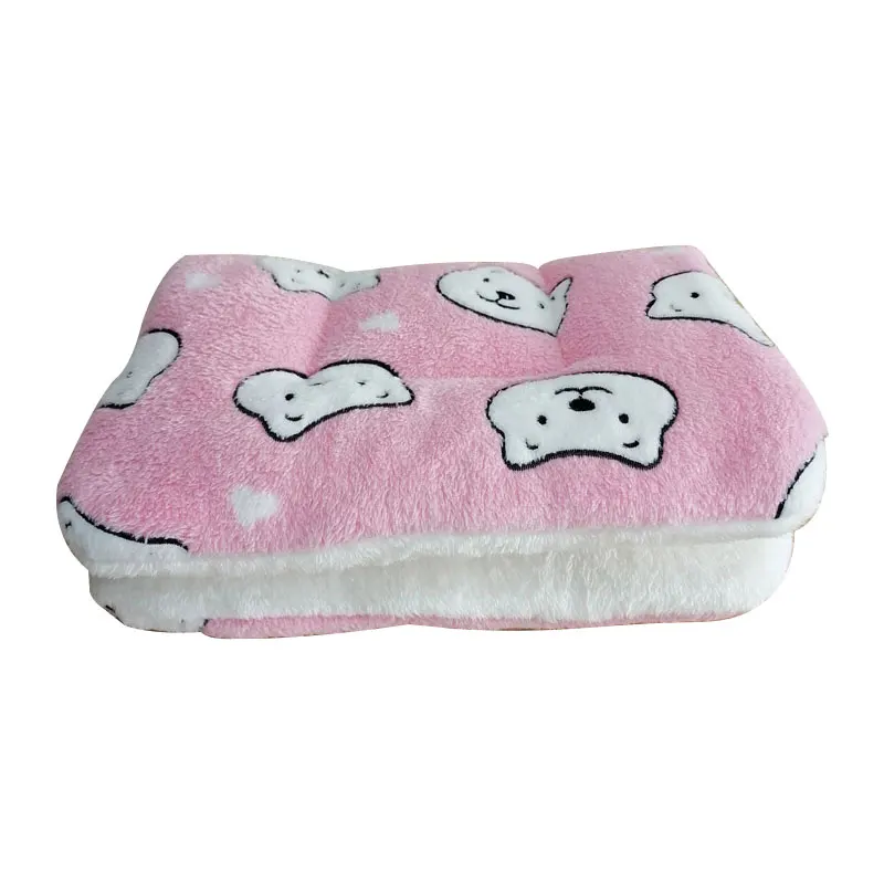 Dog Bed Thickened Dog Mat Pet Cat Soft Fleece Pad Blanket Bed Mat Cushion Home Washable Rug Keep Warm Pet Supplies cama perro