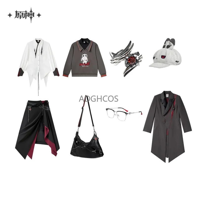 

Официальный товар Genshin Impact: Оригинальный костюм Arlecchino от miHoYo, свитшот, рубашка, юбка в стиле перуэра-бунни для косплея