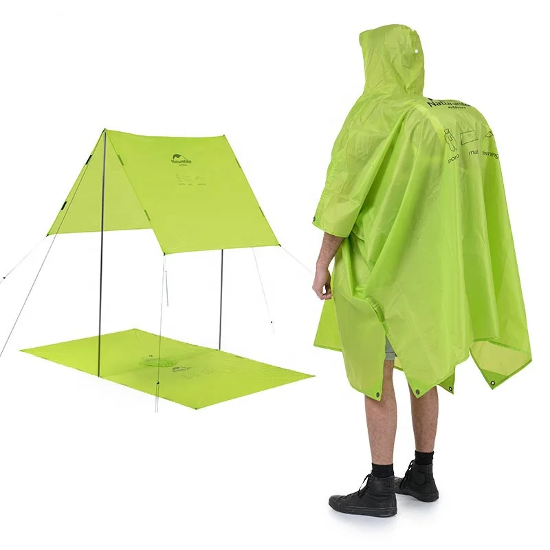 

Naturehike 3 in1 multipurpose waterproof rainwear camping rain coat raincoats