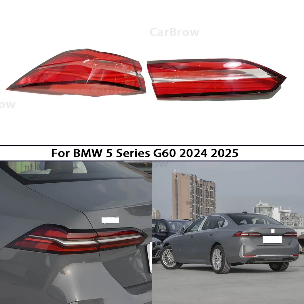 

Задние стоп-сигналы, маска из плексигласа для BMW 5 серии G60 2024 2025, крышка заднего фонаря автомобиля, корпус заднего фонаря
