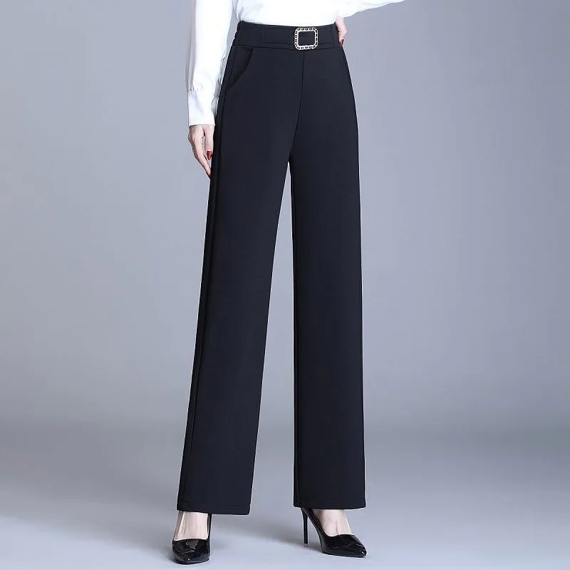 Nouveau Printemps été pantalons à jambes larges femmes Version coréenne ample mince décontracté polyvalent pantalon droit