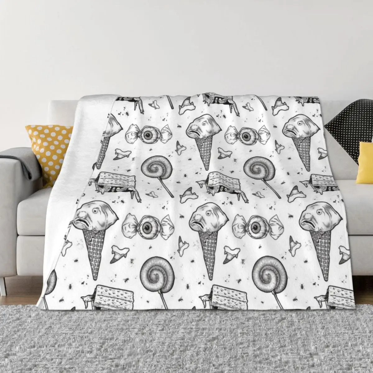 Creepy-Crawly, Ooey-Gooey Throw Blanket Beach Sofa Quilt Cute Thermal Blankets