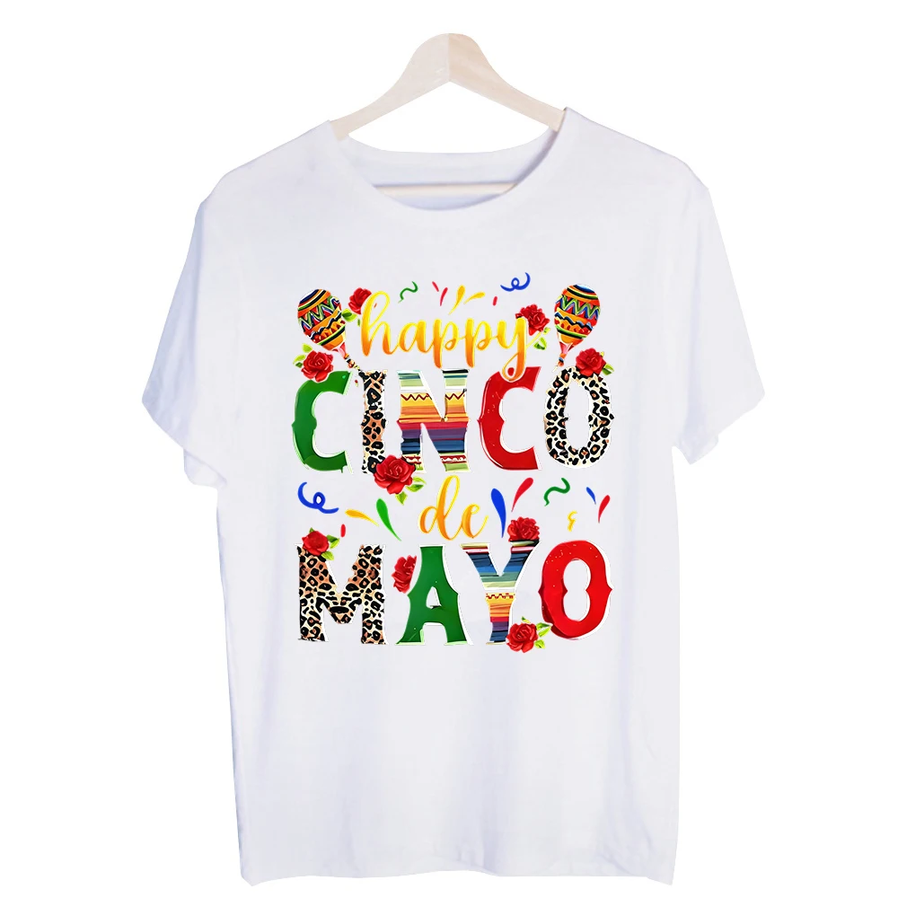 Men's Cinco de Mayo Fiesta Graphic Tee, Short Sleeve Crew Neck T-Shirt for Casual Celebrations and Summer Outfits