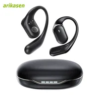 Auriculares Bluetooth 5,4, auriculares inalámbricos con oreja abierta, 60 horas de reproducción, micrófono Dual, llamada clara, auriculares deportivos de conducción de aire