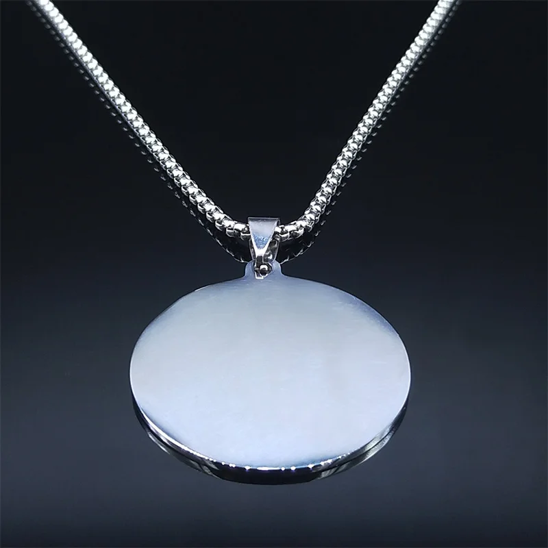Sandalphon Cor Deleges Lux Stainless Steel Flower of Life Necklaces Chain Women Silver Color Necklaces Jewelry Colier N3659S02