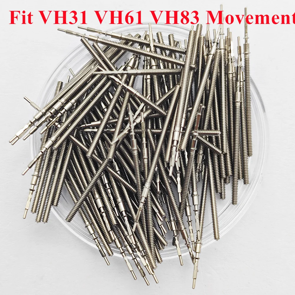 VH31 Watch Crown Stem Stainless Steel Replacement Repair Parts Watch Stem Fit VH31 VH61 VH83 Movement Watch Accessories Parts