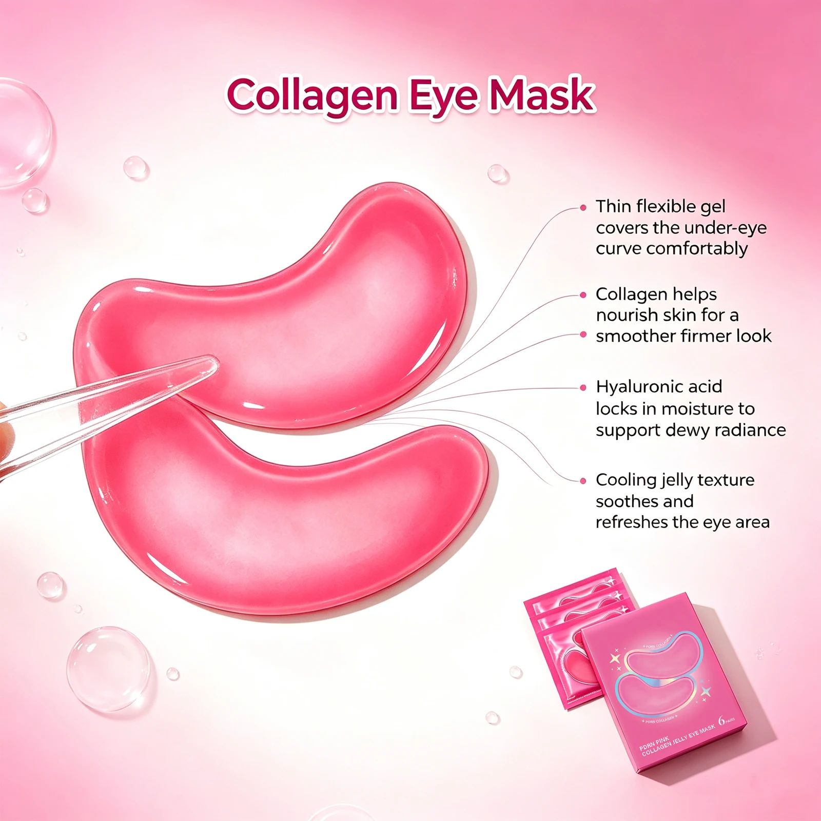 Collagen Nicotinamide Eye Mask - Collagen Under Eye Patches 评论和价格