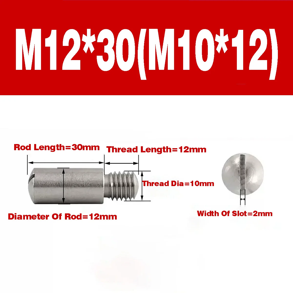 Variant: 4pcs  M12x30xM10x12