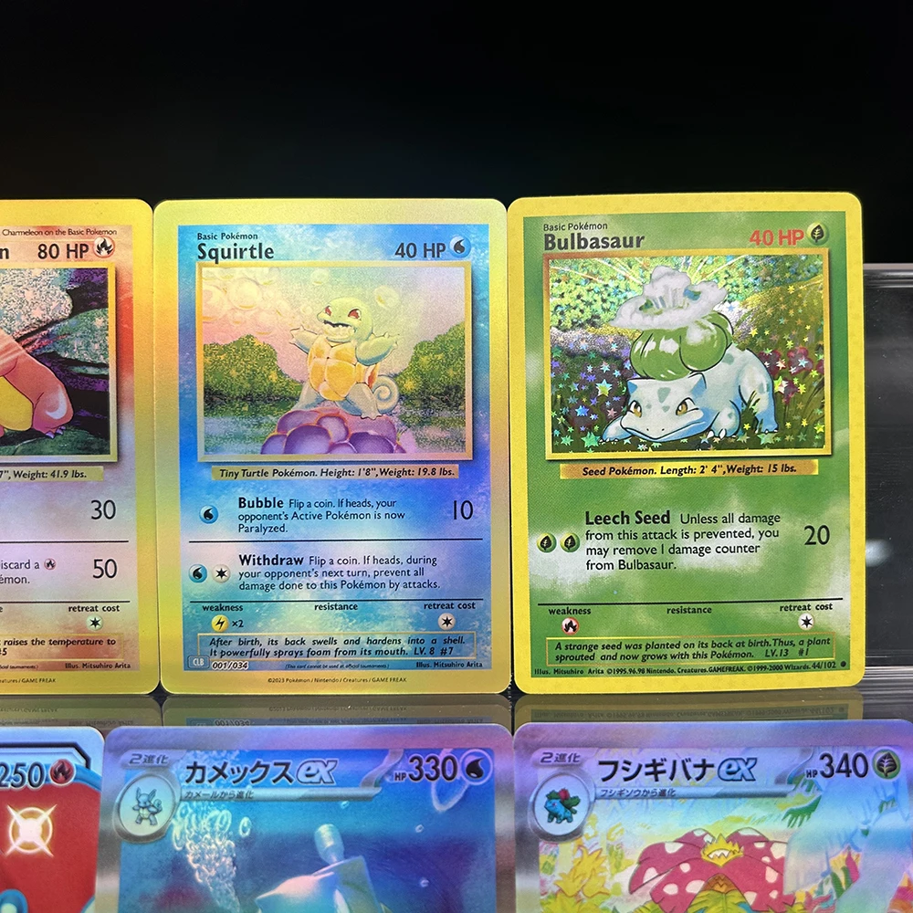 Diy Ptcg Collection Cards Charizard Blastoise Venusaur Squirtle Bulbasaur Charmeleon Self Made Single Classic Game Anime Card view 3