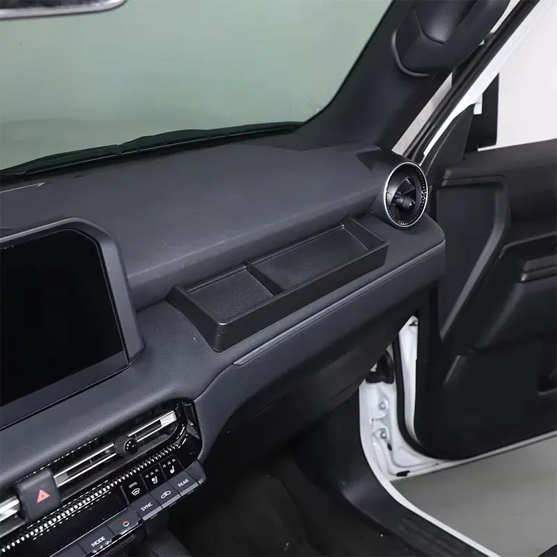 لتويوتا لاند كروزر برادو 250 LC250 2024-2025 ABS الأسود سيارة الركاب الجانب صندوق القفازات صينية تخزين اكسسوارات السيارات الداخلية