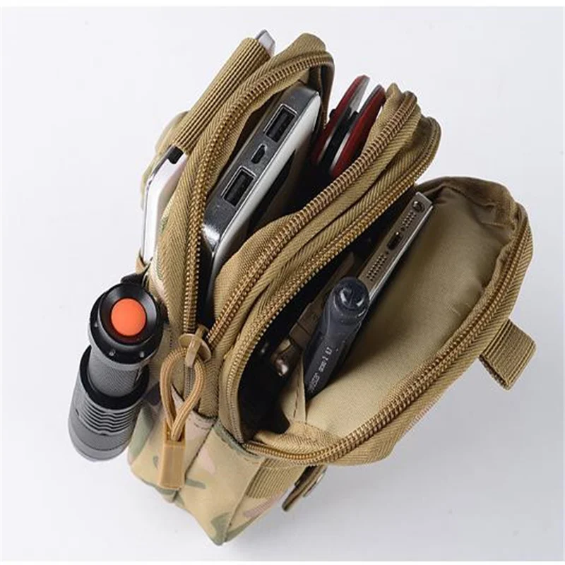 1PC Men Waist Pack Bum Bag Pouch Waterproof Tactical Military Sport Hunting Belt Molle Nylon Mobile Phone Bags Outdoor Tools