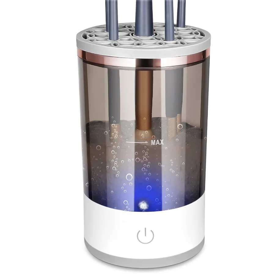 

Upgraded Electric Makeup Brush Cleaner and Dryer Automatic Brush Cosmetic Supplies Storage Box Deep Cosmetic Brush Spinner for