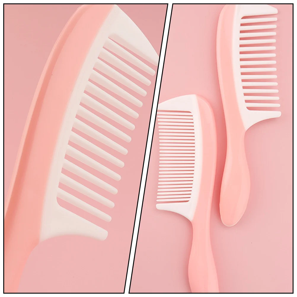 

2pcs Smooth Hair Combs Wide Dense Teeth Salon Combs For All Hair Types Detangle Straighten Styling Comb For Beards Extensions
