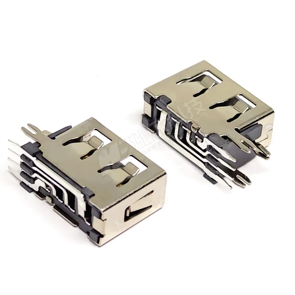 For USB2.0 insert AF femalewith high current 10.0 side insert 4p widening black glue straight edge harpoon foot AF