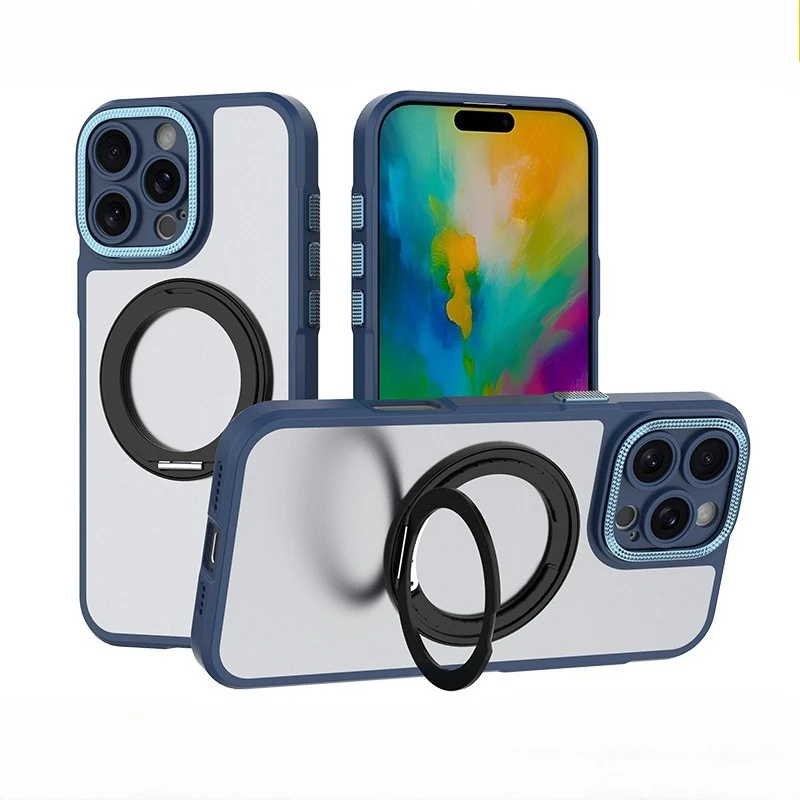 Compatible avec iPhone 16 Pro Max Étui de protection avec support magnétique - Conception de trou de précision pour iPhone 16