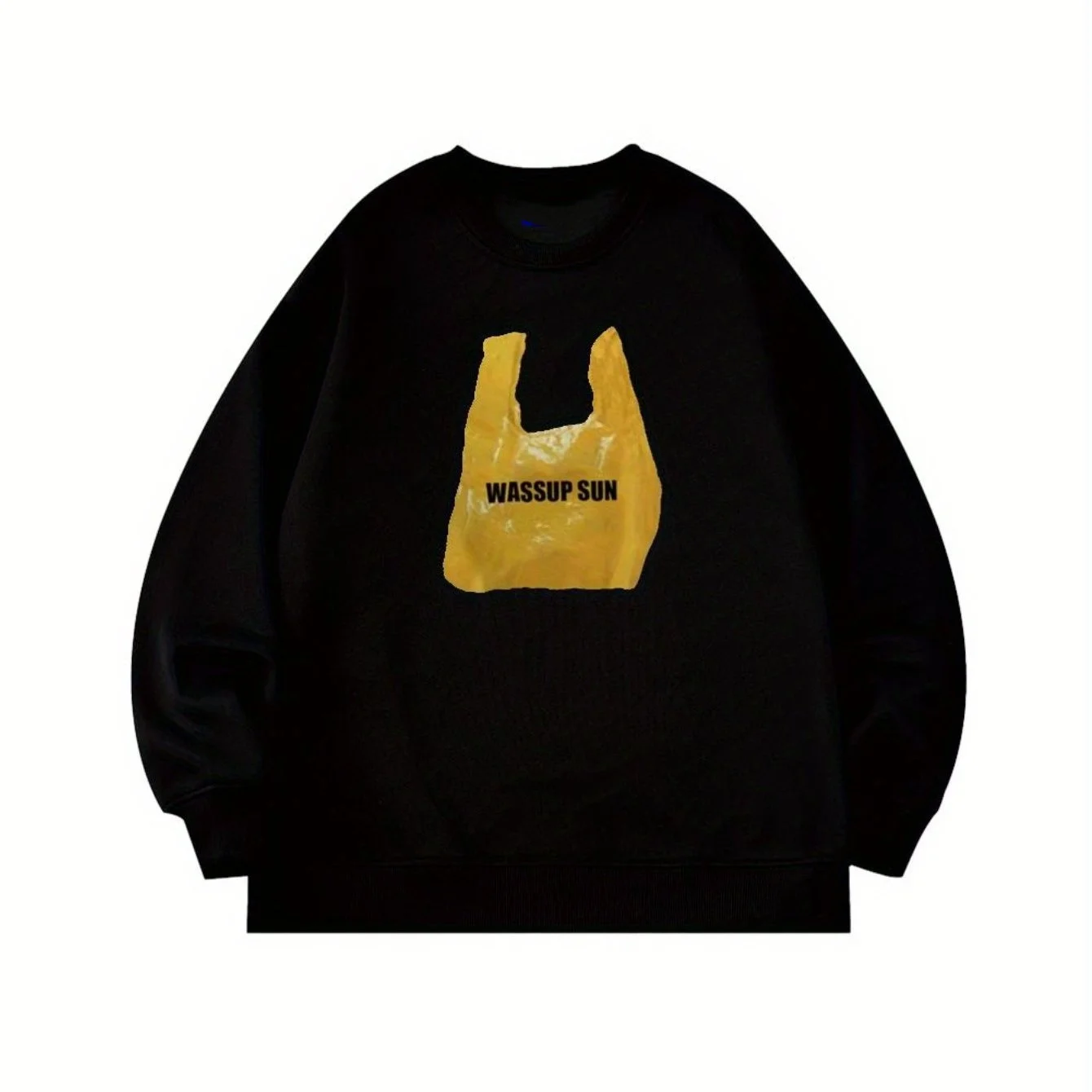 

Желтая пластиковая сумка с принтом, осенне-зимняя мужская и женская спортивная одежда с длинными рукавами, повседневная свободная уличная толстовка