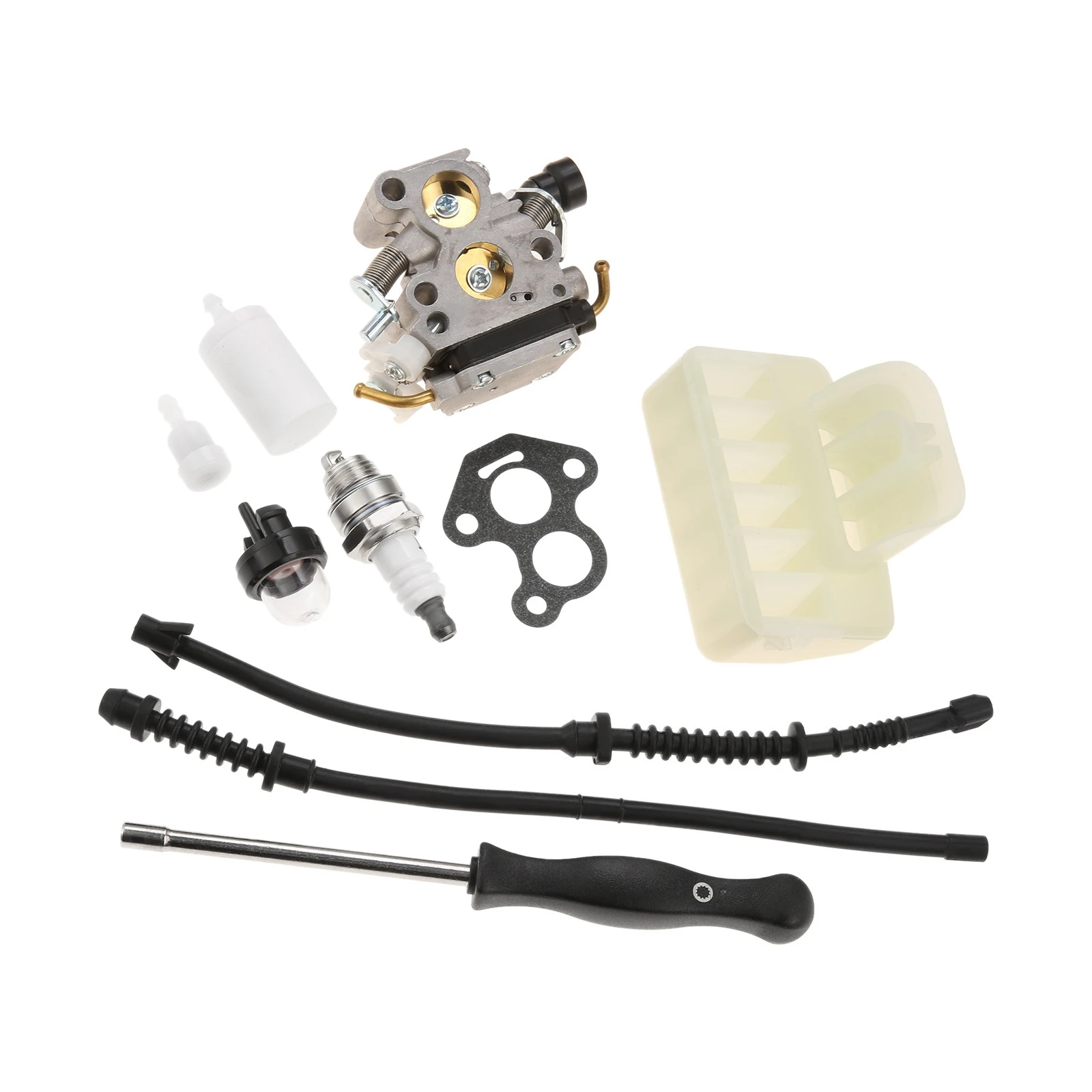 Carburatore con Kit di Manutenzione Compatibile con Motoseghe Husqvarna 435 440 435E 440E 135 140 135E, Craftsman 358381800, Jonsared CS410