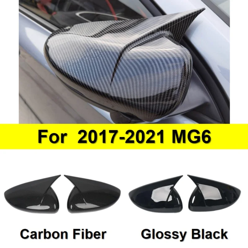 

for 2017-2021 Model MG6 Horn Rearview Mirror Shell Modification Carbon Fiber Reversing Mirror Cover Decoration Modification