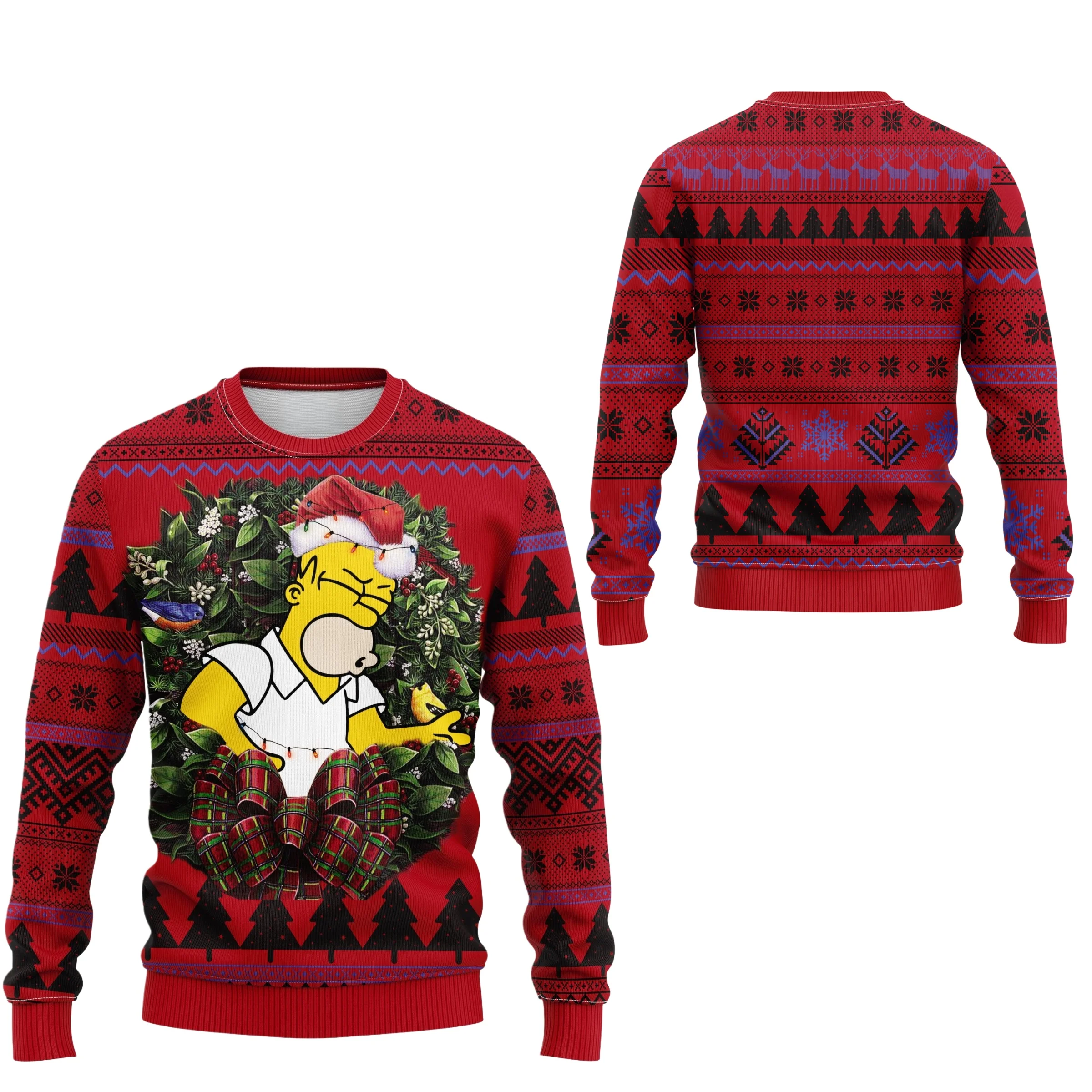 جديد الخريف/الشتاء ديزني جمع عائلة سمبسنز عيد الميلاد الملابس القبيحة ثلاثية الأبعاد مطبوعة الكبار جولة الرقبة هوديس ملابس عصرية