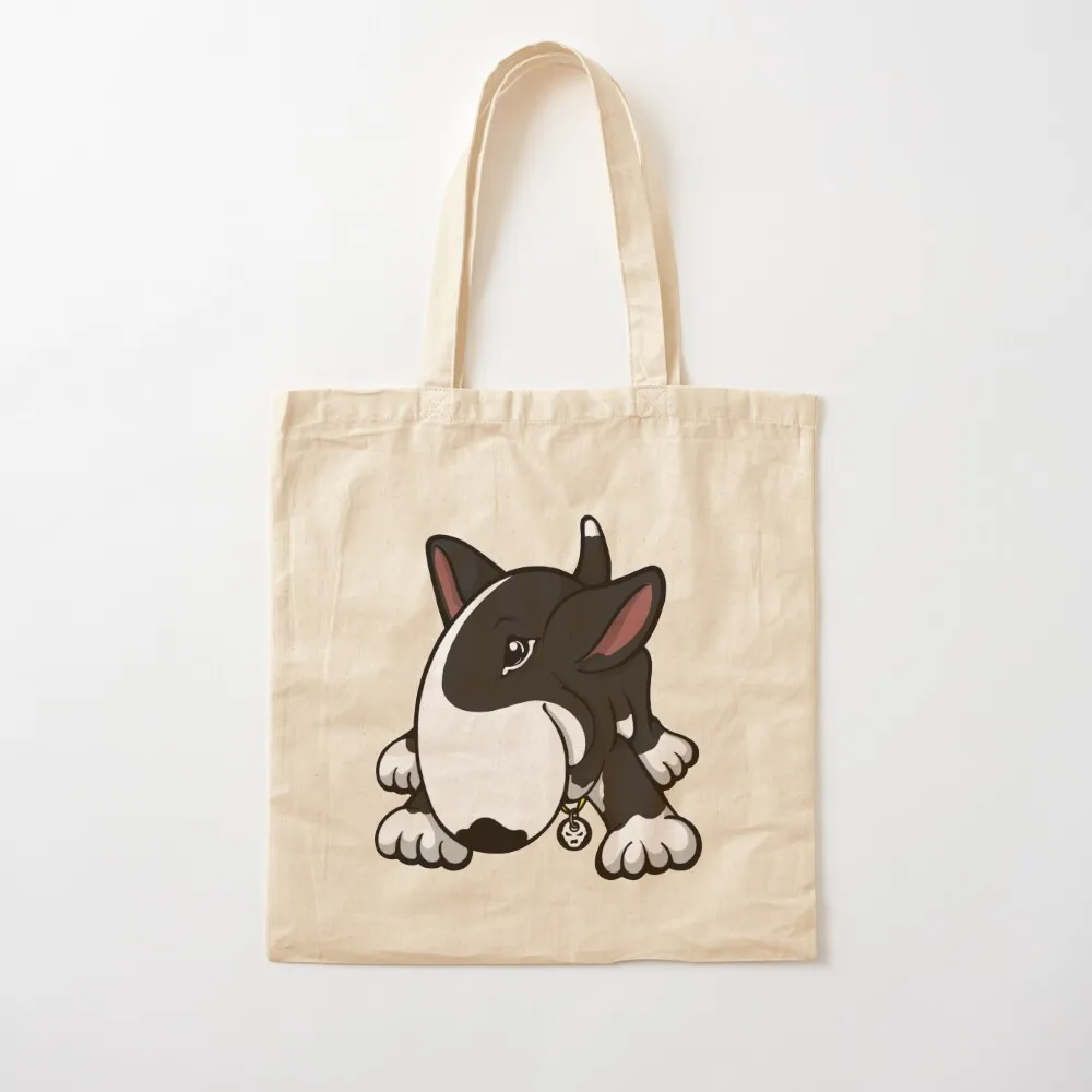 Let's Play English Bull Terrier Black Tote Bag Shopper bag supermarket folding bag Candy bags shopper bags for women