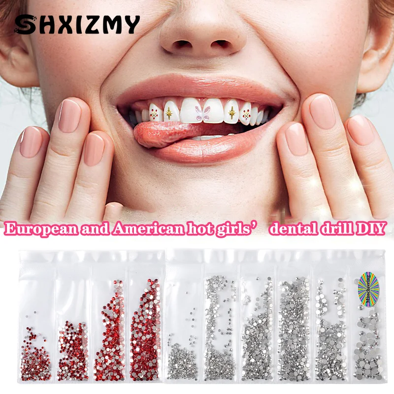 6 Grid Dental Rhinestones Tooth Rhinestones Teeth Jewelry Teeth Whitening Teeth Decoration Dental Crystal