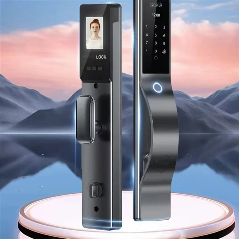 

ABZW Smart Locks 3D Facial Recognition Lock Fingerprint Magnetic Card Password Fully Automatic Electronic Lock With Camera