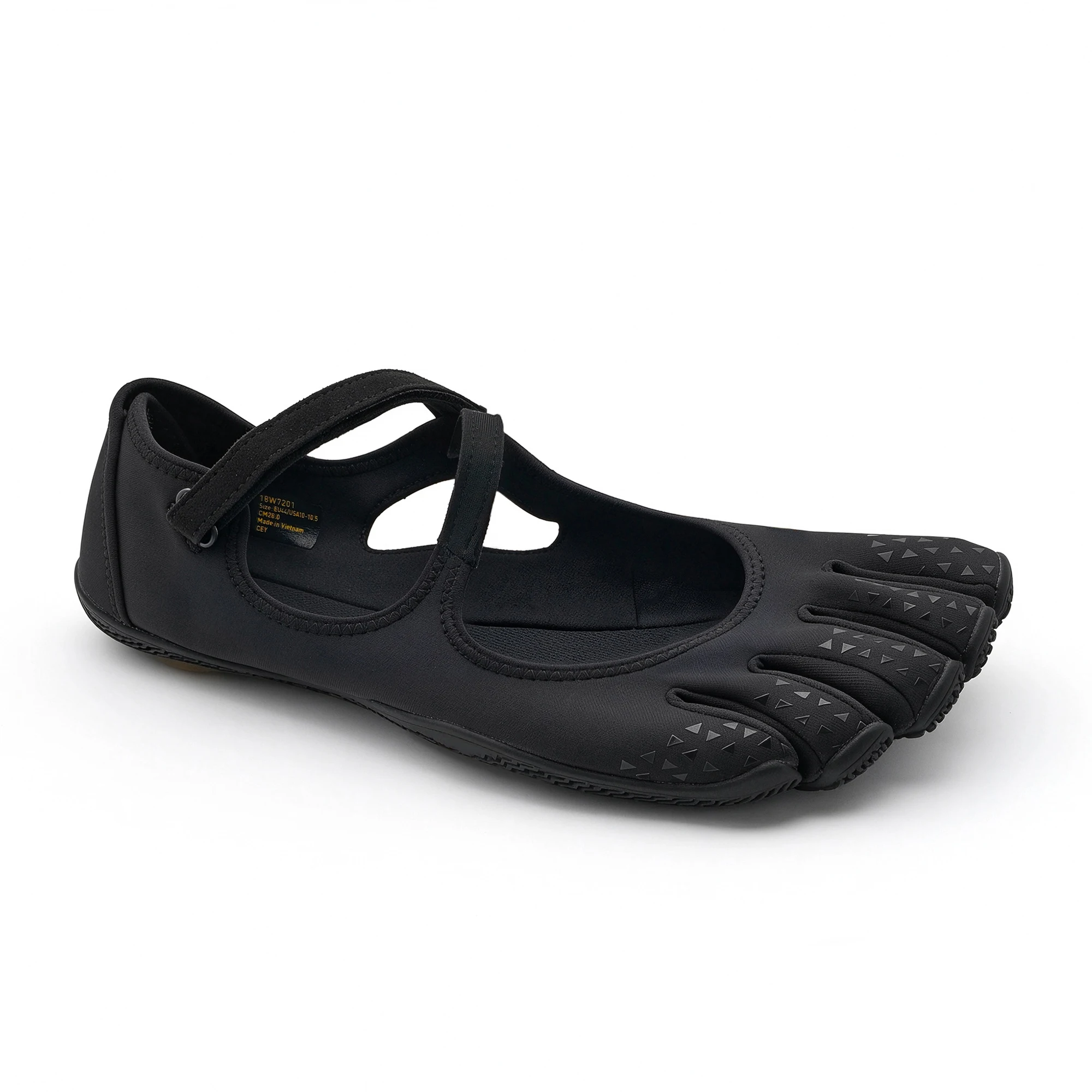 Women Five Toe Barefoot Shoes, Runs Small Size Up 1, Adjustable Instep Strap, Rubber Sole for Yoga Pilates Barre Indoor Training