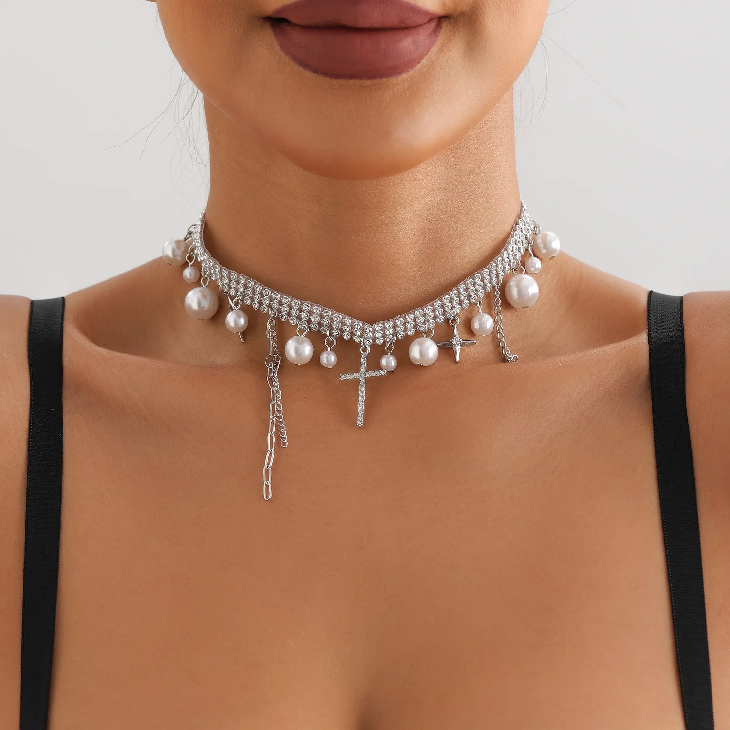 Retro Crystal Cross…