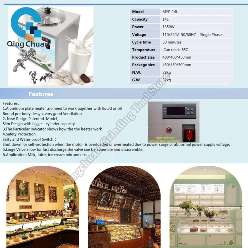 Pasteur für frische Milch, kommerzielle Milch, Ziegenmilch, Pasteurisator, Haushaltssaft, Desinfektion, Sterilisationsmaschine