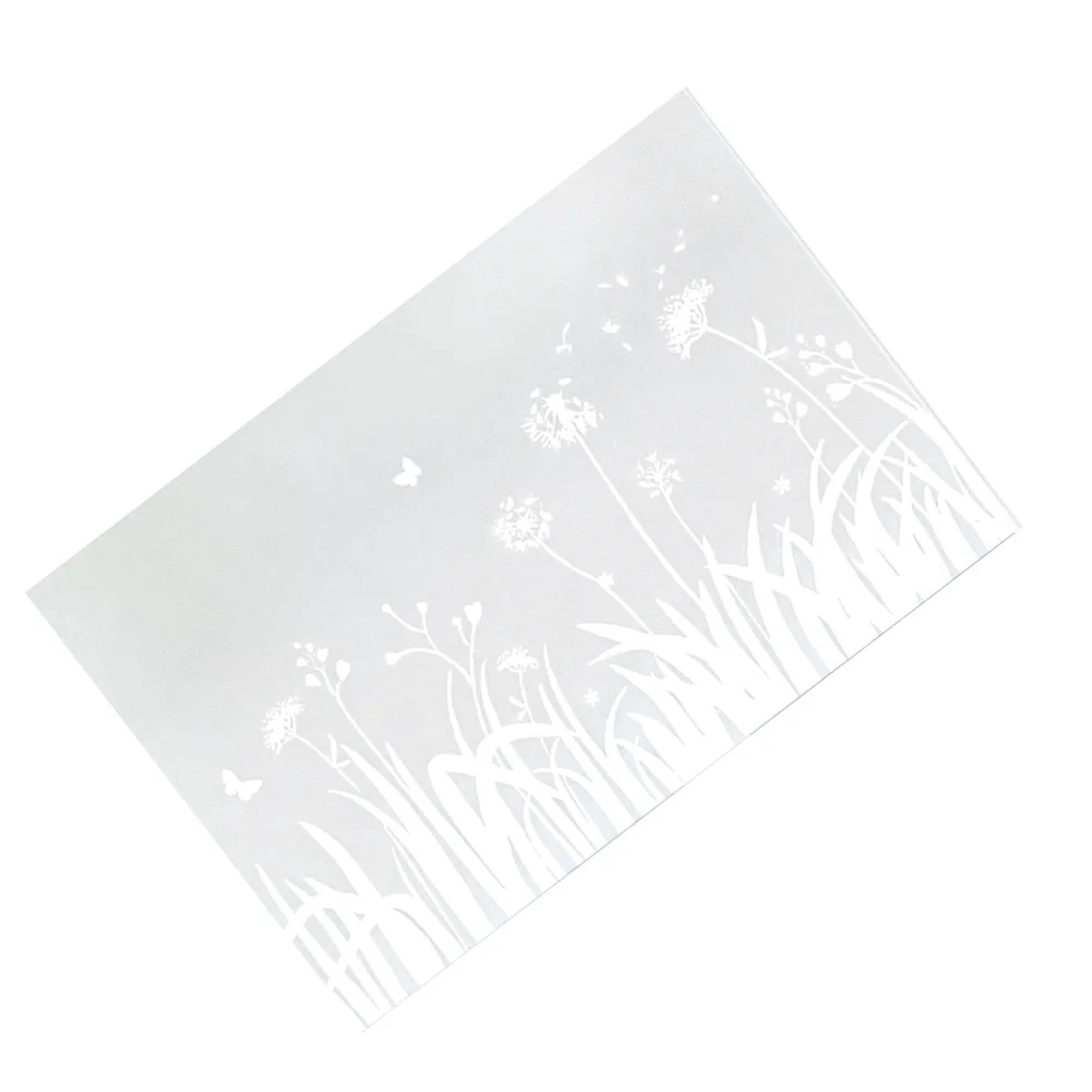 for dandelion Butterfly Motif Frosted Privacy Film PVC for UV Resistant Glass Sticker for Office Home Bathroom Bedroom Kitchen