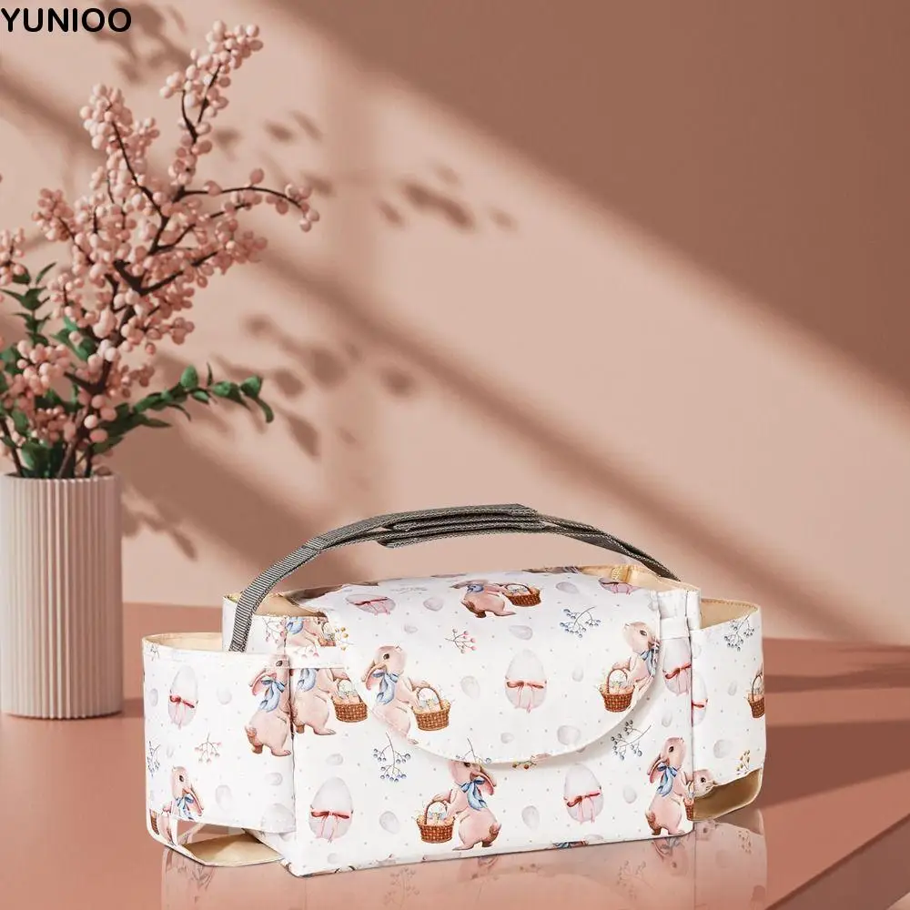 

Multifunctional Baby Stroller Bag Waterproof Large Capacity Stroller Storage Hanging Bag with Multiple Pockets Mom Handbag