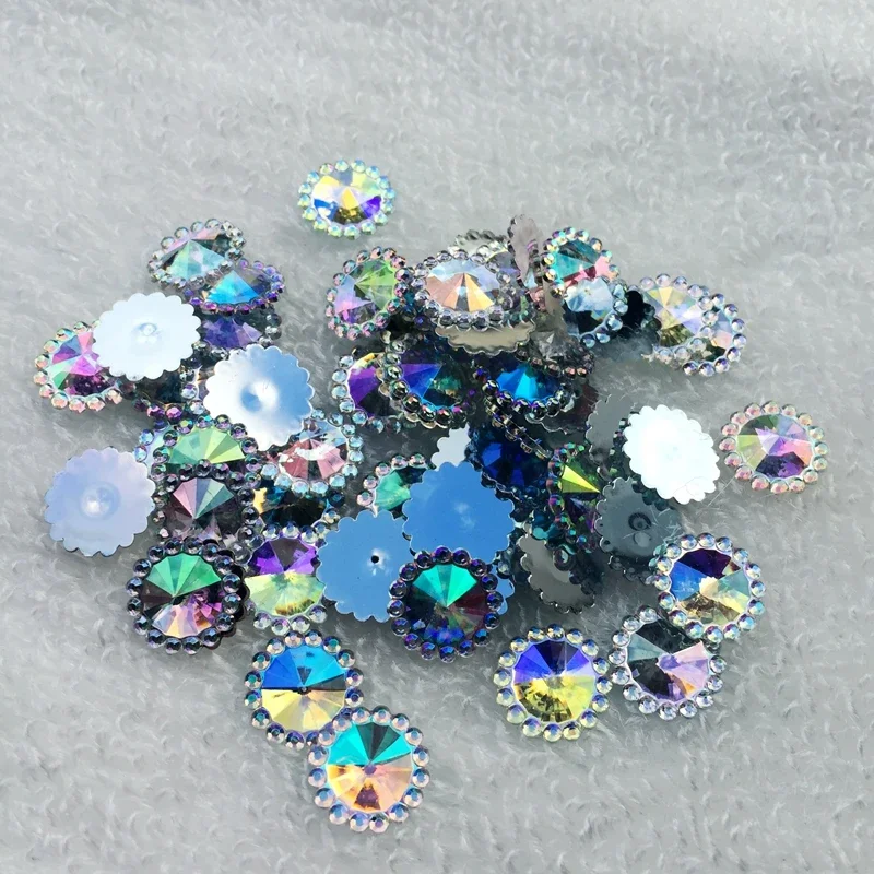 80 pezzi 12mm di alta qualità in cristallo trasparente 3D decorazione per unghie strass strass Flatback gemme Glitter-B11