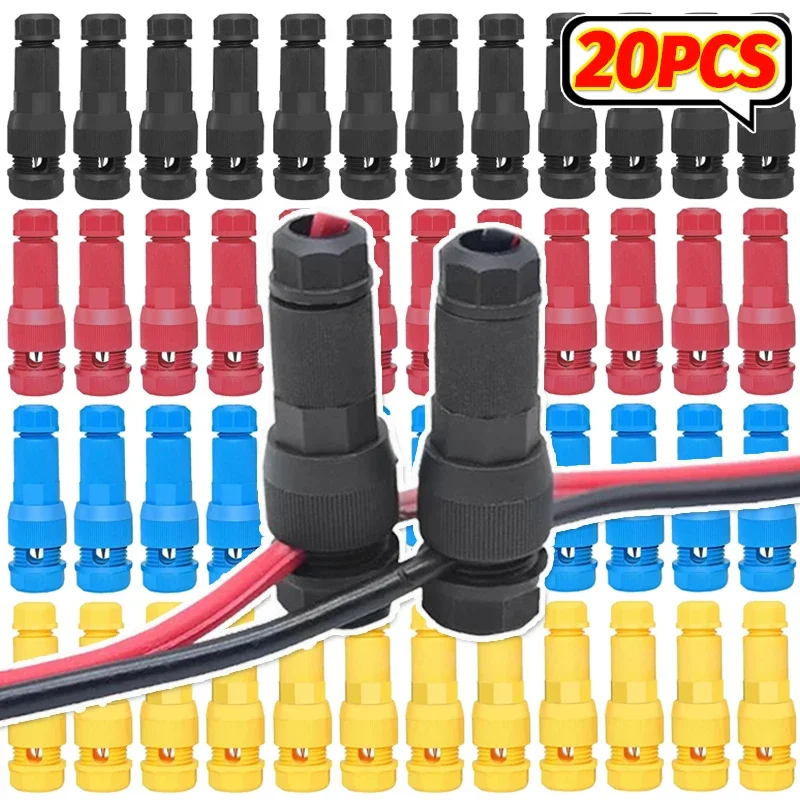 1/20PCS Low Voltage Fastlock Piercing Connectors Waterproof Crimp Wiring Terminal Electrical Cable Connector for Outdoor Indoor