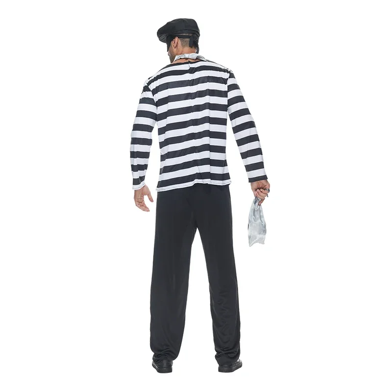 RT01 رجل لص زي هالوين الكبار مضحك السارق تأثيري الدعاوى كرنفال عيد الفصح بوريم فستان بتصميم حالم Gf1