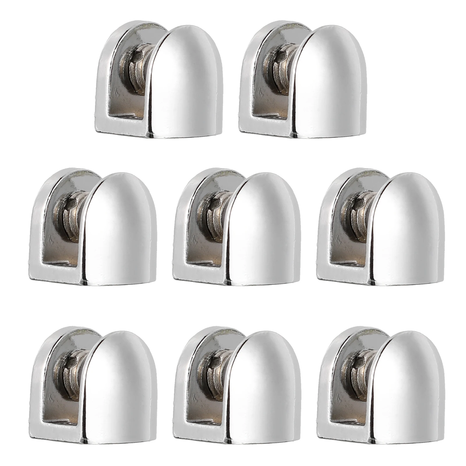 

8 шт., стеклянные зажимы из цинкового сплава, кронштейны для полок, регулируемые зажимы, устойчивые к коррозии, подходят для стеклянных акриловых деревянных полок, шкафов