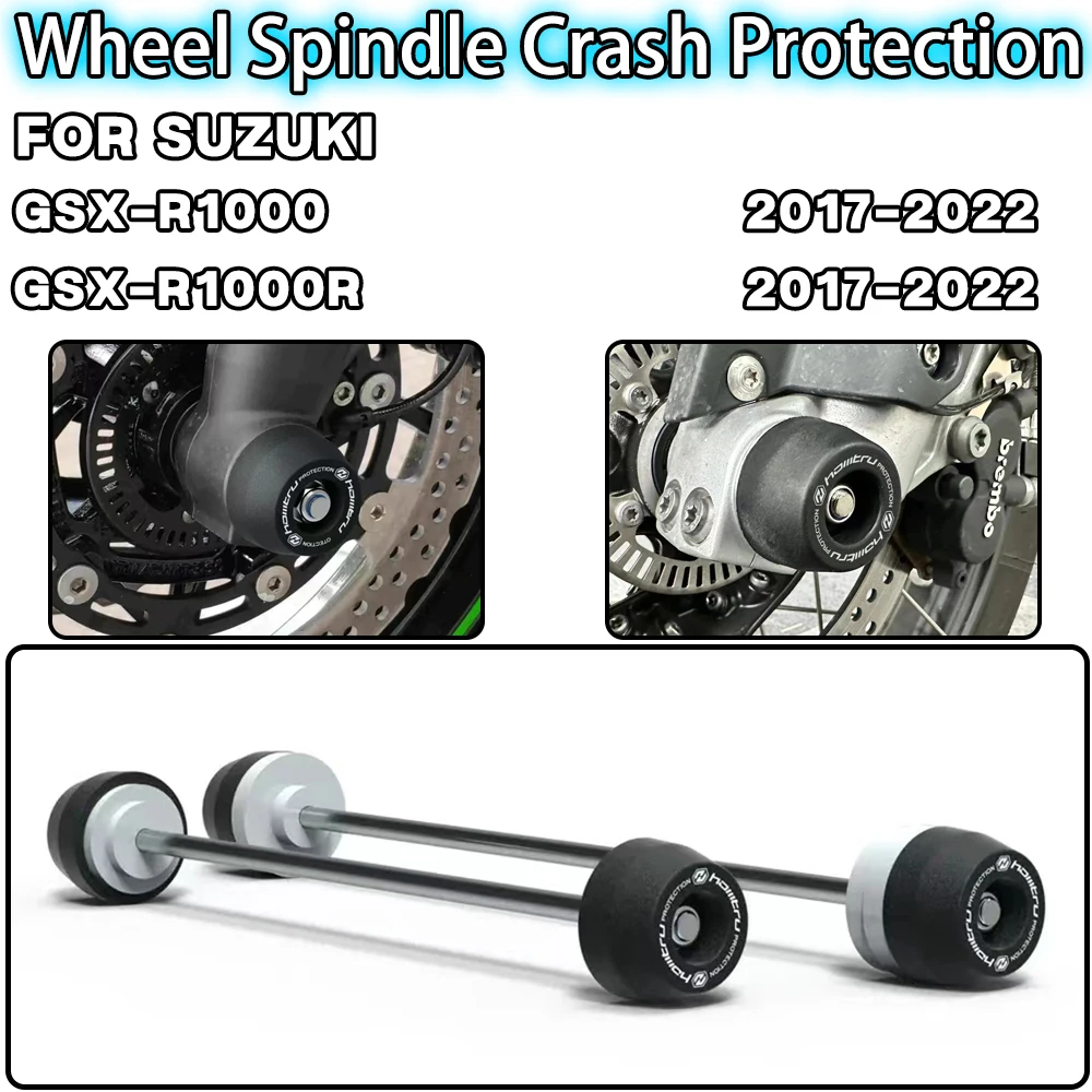 

For SUZUKI GSX-R1000 GSX-R1000R 2017 2018 2019 2020-2022 Motorcycle accessories Front Rear Wheel Spindle Crash Protection