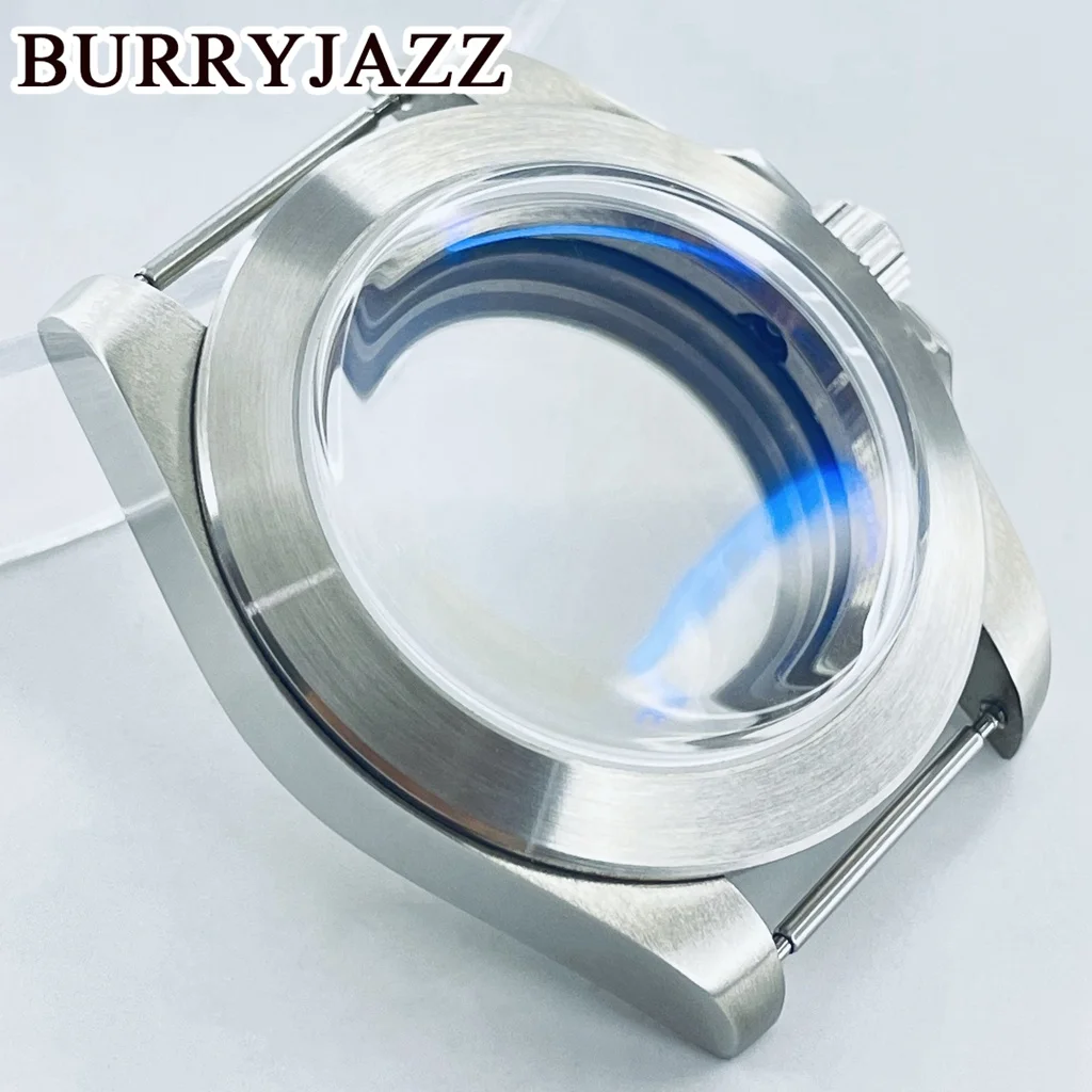 40mm Stainless Steel Brushed Watch Case with AR Blue Domed Glass for NH34 NH35 NH36 NH70 NH72 ETA2824 PT5000 Watch Case for Men - view 3