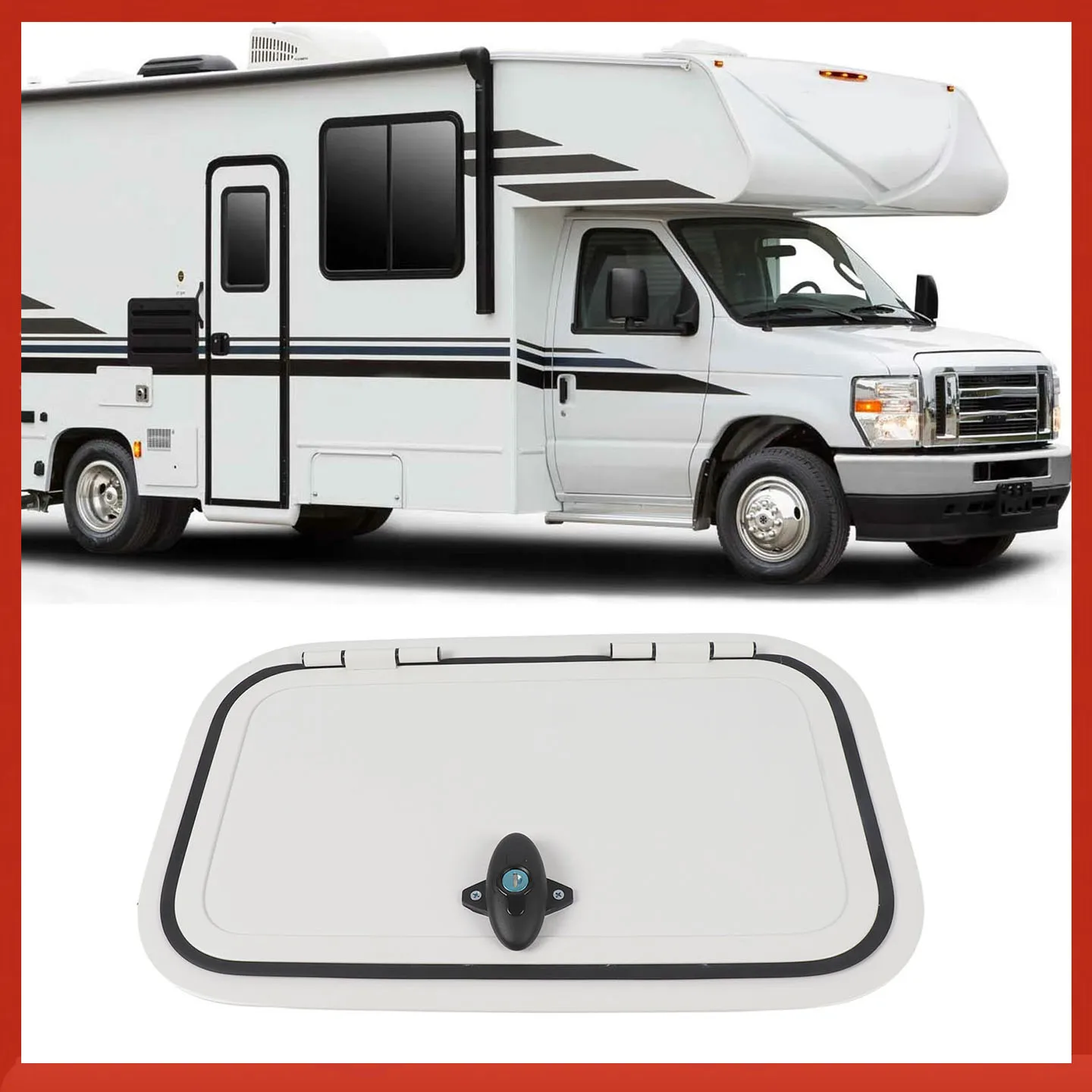 

RV Access Storage Baggage Door RV Baggage Door RV Baggage Door H500 W300mm Rounded Corner UV Access Storage Door for Trailer