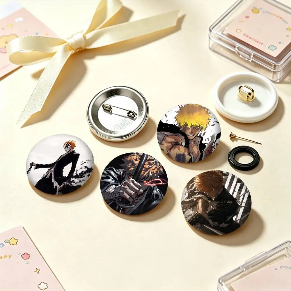 Cool Ichigo K-Kurosaki Anime  25mm 32mm 44mm 58mm 75mm Brooches Badges Pins for Accessories Gift