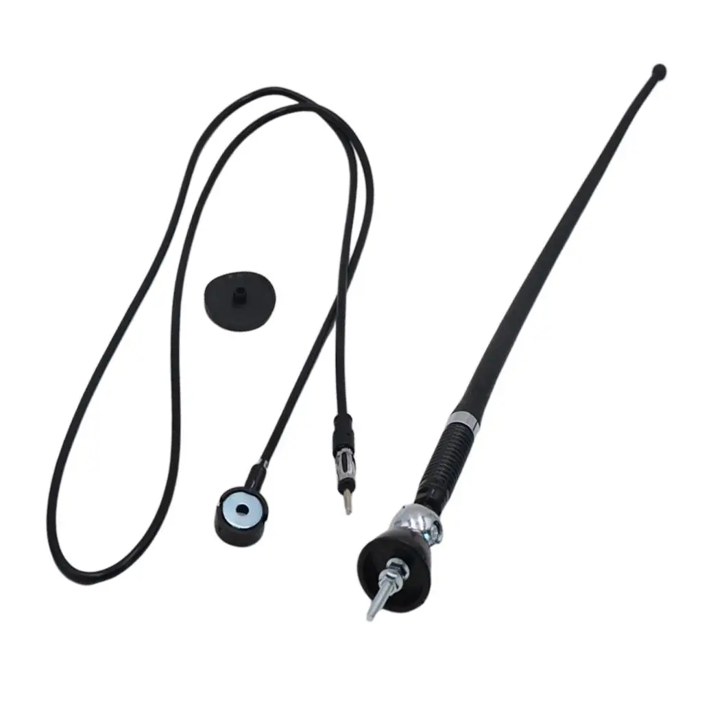 

Black Car Radio Antenna Extension Line Auto Flexible 180 Rotating for Cars