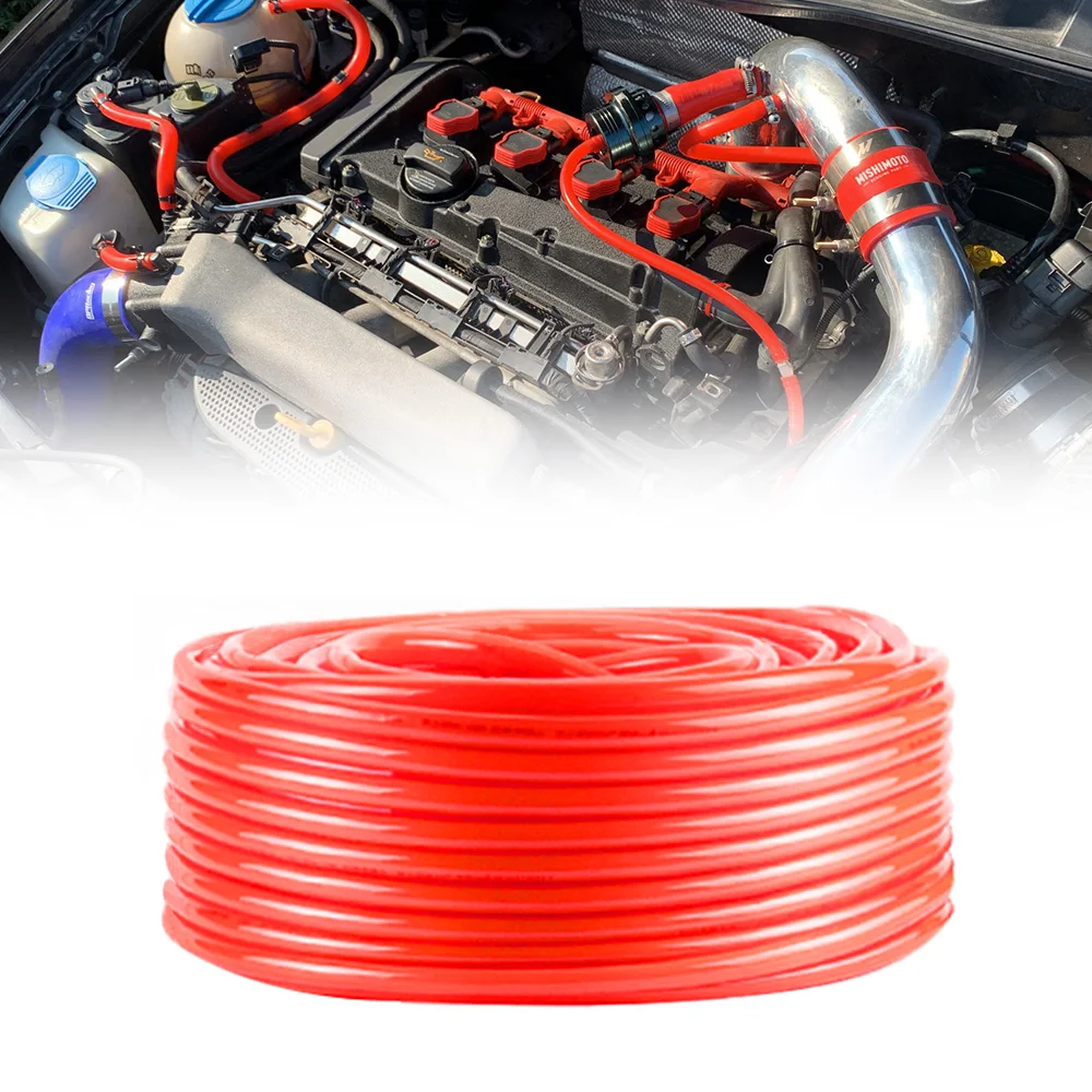 Universal 3/5/4/6/8/10/12/14mm Auto Car Vacuum Silicone Hose Racing Line Pipe Tube Blue 1-50 meter