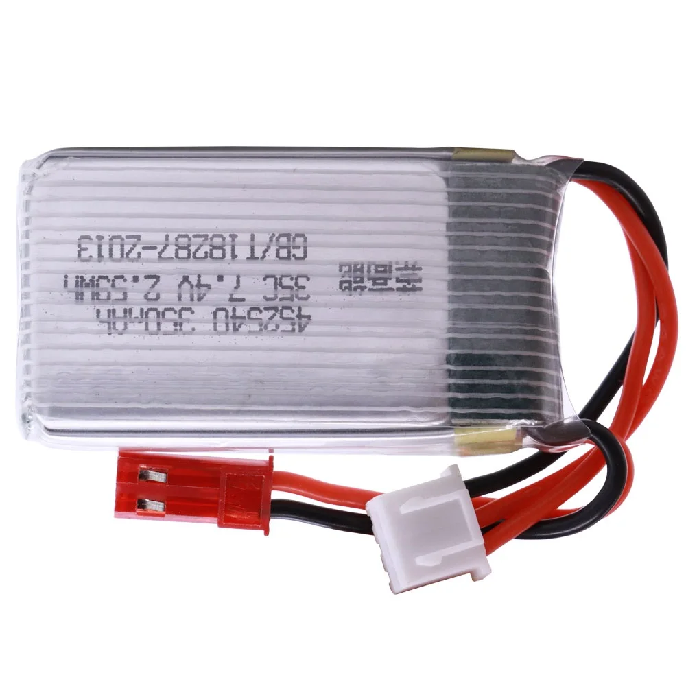 7.4v 350mah 452540 35C bateria lipo dla MJX X401H X402 JXD 515 515W 515V bateria RC Mini dron fpv Quadcopter helikoptery części